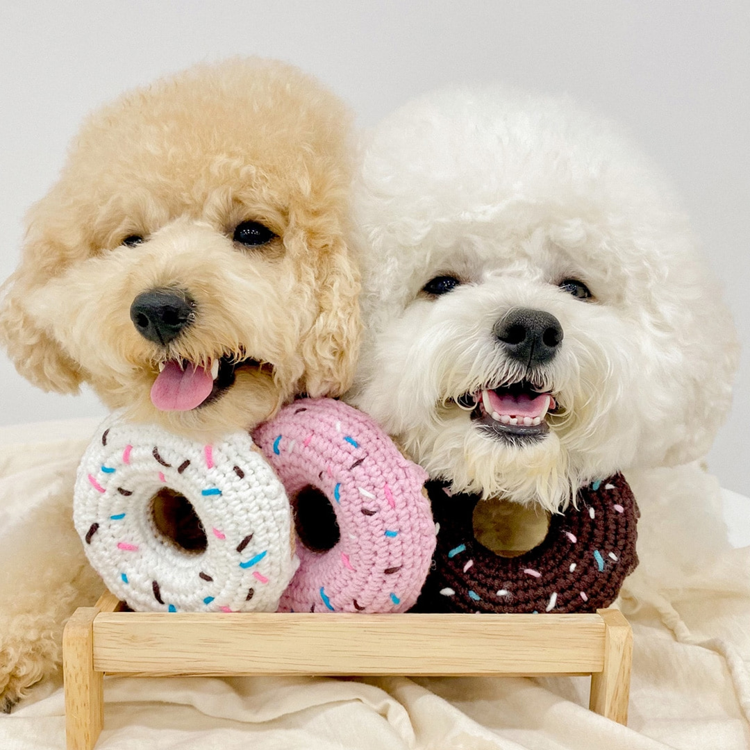 도넛츠 삑삑 바스락 장난감 강아지 삑삑이