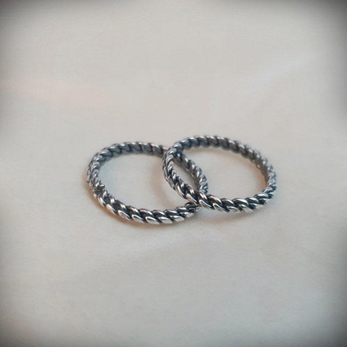 twisted silver ring. #4