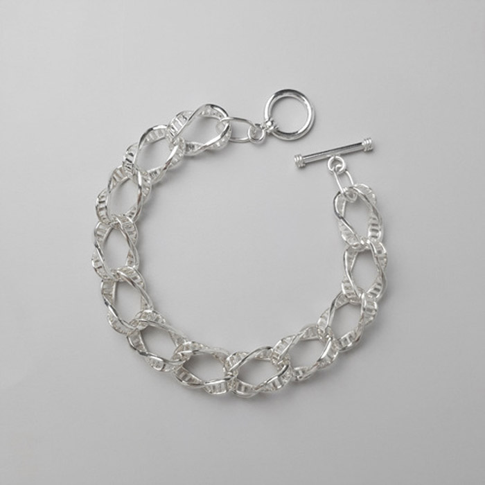 DNA silver bracelet. #1